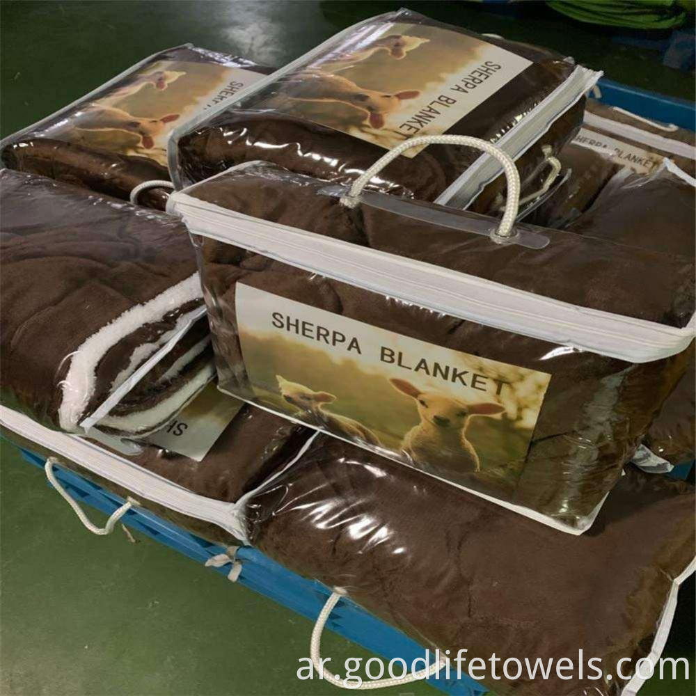 Flannel Sherpa Fleece Throw Blanket